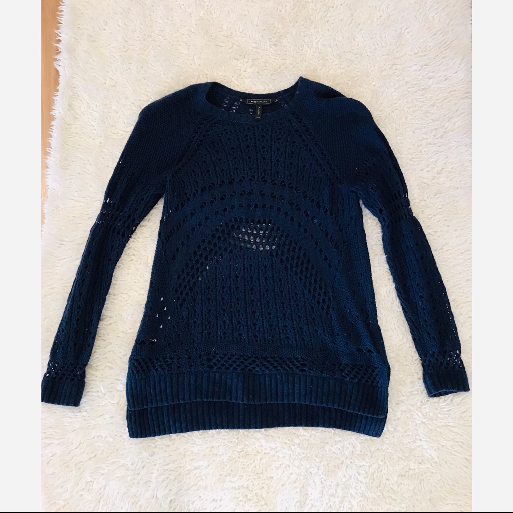 Bcbg Maxazria Gorgeous Sweater Navy Size Xxs